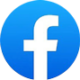 facebook-logo-80×80 A white lowercase "f" centered on a blue circular background, representing the Facebook logo, is perfect for DJs in Gettysburg, PA to use on social media profiles.