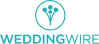 logo-weddingwire-200×89 WeddingWire logo featuring a stylized bouquet inside a circle above the company name in turquoise blue text, perfect for finding your ideal DJ in Gettysburg, PA.